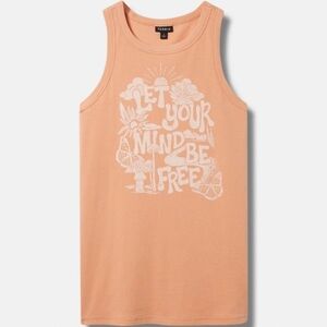 🍄 Peach 'Let Your Mind Be Free' Tank Top 🦋